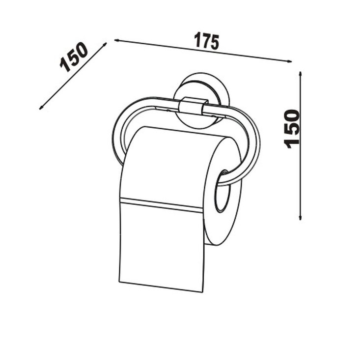 §§ RIVA Papierhalter ohne Platte 